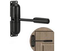 HoneSecur Cierrapuertas de resorte de seguridad, bisagra de puerta de cierre ajustable, tope automático resistente al fuego, para convertir puertas con bisagras en puertas de cierre automático, color