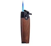 HONEST Encendedor de butano tamaño de Bolsillo, Encendedor de Gas Ajustable y Recargable para Velas, Cocina, Chimenea, Fuegos Artificiales sin Gas ... (De Madera)