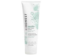 Honest Purely Simple Hipoalergénico Loción para el rostro y el cuerpo con productos botánicos derivados naturalmente para piel sensible, libre de fragancia, 8.5 onzas líquidas