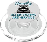 Honestamente, Todos mis Sistemas están nerviosos Broma Divertida PopSockets PopGrip para MagSafe