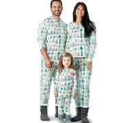 HonestBaby Family Matching Holiday Pajamas Organic Cotton for Men, Women, Kids, Toddlers, Baby Boys, Girls, Pets Juego de Pijama, Feelin' Pine, Large bebés Unisex