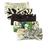 HonestBaby Paquete múltiple de diademas anudadas de algodón orgánico para mujer, paquete de 5 unidades, Wild Thang Too, talla única de EE. UU