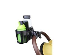HoneTeek Portavasos para cochecito con soporte para teléfono, accesorio universal giratorio de 360° para Uppababy Nuna Doona, portavasos 3 en 1 para bicicleta, andador, silla de ruedas, se adapta a