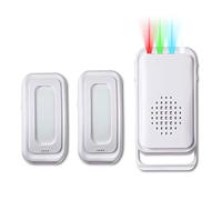 HoneTeek Timbre de puerta, timbre de puerta para alerta de entrada de tienda de negocios, timbre inalámbrico con rango de 918 pies para ancianos domésticos, alarmas de puerta cuando se abre para