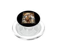 Honey Badger Coquette Christian Easter Vitral Rosa PopSockets PopGrip para MagSafe