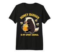 Honey Badger es mi espíritu Animal Amante de los Animales Camiseta Premium