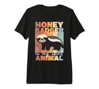 Honey Badger es mi espíritu Animal Amante de los Animales Camiseta Premium