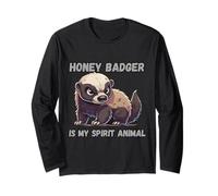 Honey Badger es mi espíritu Animal Amante de los Animales Manga Larga