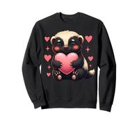 Honey Badger Heart Wild Animal Spirit Sudadera