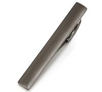 HONEY BEAR 1.97"/2.12"/2.36" Clip Pasador de Corbata -Talla Normal para Hombre Necktie, Boda Negocio Regalo,5cm/5.4cm/6cm (5cm Negro mate cepillado)