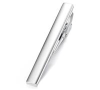 HONEY BEAR 1.97"/2.12"/2.36" Clip Pasador de Corbata -Talla Normal para Hombre Necktie, Boda Negocio Regalo,5cm/5.4cm/6cm (Plata brillante 5cm)