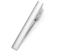 HONEY BEAR 1.97"/2.12"/2.36" Clip Pasador de Corbata -Talla Normal para Hombre Necktie, Boda Negocio Regalo,5cm/5.4cm/6cm (Cepillado Plata Horizontal 5cm)
