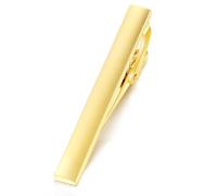 HONEY BEAR 1.97"/2.12"/2.36" Clip Pasador de Corbata -Talla Normal para Hombre Necktie, Boda Negocio Regalo,5cm/5.4cm/6cm (Oro mate Pulido 5.4cm)