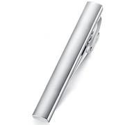 HONEY BEAR 1.97"/2.12"/2.36" Clip Pasador de Corbata -Talla Normal para Hombre Necktie, Boda Negocio Regalo,5cm/5.4cm/6cm (Plata cepillada 5.4cm)
