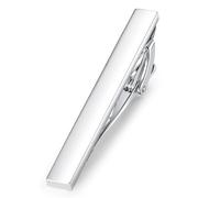 HONEY BEAR 2.12" Pinzas de corbata para hombre, talla normal corvata para camisa regalo de boda, 5.4cm (Plata brillante 5.4cm)