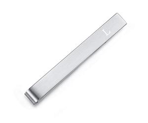 HONEY BEAR 5.4cm Herren Briefe Initialen Krawattennadel Krawattenklammer für normale Krawatte Edelstahl Tie Clip,Gebürstetes Silber MULWEG, 54mm, Cobre, No es una piedra preciosa