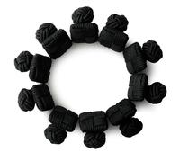 HONEY BEAR 5 pares Cuadrado gemelos nudo de seda tela camisa hombre/mujer, Para Regalos de bodas de Negocios (Negro Sin caja)