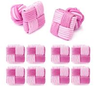 HONEY BEAR 5 pares de gemelos cuadrados con nudo de seda para hombre/mujer, con caja (rosa con caja)