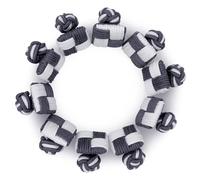 HONEY BEAR 5 pares de gemelos cuadrados para hombre/mujer, tejido de seda, nudo de seda, regalo de negocios de boda (gris y blanco, 5 pares sin caja)