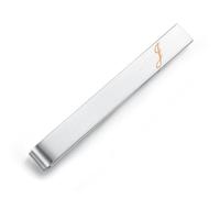 HONEY BEAR Alfiler de corbata con letra del alfabeto de acero inoxidable para hombre, regalo de boda, 5,4 cm, plata cepillada de la A a la Z, 5.4cm, Latón de cobre, No es una piedra preciosa