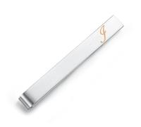 HONEY BEAR Alfiler de corbata con letra del alfabeto de acero inoxidable para hombre, regalo de boda, 5,4 cm, plata cepillada de la A a la Z, 5.4cm, Cobre, No es una piedra preciosa