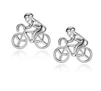 Honey Bear bicicleta ciclista bicicleta ciclismo Gemelos para Hombre Camisa - bike cyclist bycycle cycling Para Boda negocio Regalo (plata)