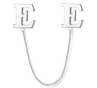 HONEY BEAR Broche de cadena, collar de solapa, alfileres de borla para hombres y mujeres, camisa de negocios, boda, graduación, regalo de plata, Acero inoxidable, Sin gemas.