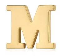 HONEY BEAR Broches Cartas Pin para Trajes de Hombre/Mujer Camisa Accesorios, Insignia de Etiqueta de Broche de Cuello, 26 letras A a Z, Oro, 0.59inch (M-0.59in)