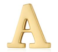 HONEY BEAR Broches Cartas Pin para Trajes de Hombre/Mujer Camisa Accesorios, Insignia de Etiqueta de Broche de Cuello, 26 letras A a Z, Oro, 0.59inch (A-0.59in)