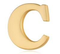 HONEY BEAR Broches Cartas Pin para Trajes de Hombre/Mujer Camisa Accesorios, Insignia de Etiqueta de Broche de Cuello, 26 letras A a Z, Oro, 0.59inch (C-0.59in)