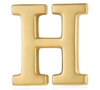 HONEY BEAR Broches Cartas Pin para Trajes de Hombre/Mujer Camisa Accesorios, Insignia de Etiqueta de Broche de Cuello, 26 letras A a Z, Oro Mate, 0.59inch (H-0.9in)
