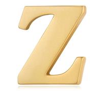 HONEY BEAR Broches Cartas Pin para Trajes de Hombre/Mujer Camisa Accesorios, Insignia de Etiqueta de Broche de Cuello, 26 letras A a Z, Oro, 0.59inch (Z-0.59in)