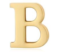 HONEY BEAR Broches Cartas Pin para Trajes de Hombre/Mujer Camisa Accesorios, Insignia de Etiqueta de Broche de Cuello, 26 letras A a Z, Oro, 0.59inch (B-0.59in)