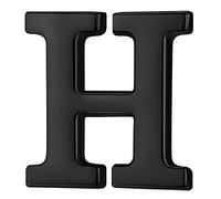 HONEY BEAR Broches de solapa con letra inicial del alfabeto para hombre y mujer, de acero inoxidable para negocios, boda, graduación, regalo negro, Acero inoxidable, Sin gemas.