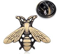 HONEY BEAR Broches Pin Retro Abejas para Trajes de Hombre/Mujer, Regalo de Negocios, Oro con Negro