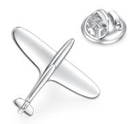 HONEY BEAR Broches Pin Retro Avión Piloto para Trajes de Hombre/Mujer, Regalo de Negocios, Plata