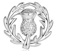 HONEY BEAR Broches pin Scotland Scottish Thistle para Trajes de Hombre/Mujer Sombrero Hat Pins, Regalo de Negocios (Plata)
