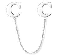 HONEY BEAR Cadena Broches Cartas Pin para Trajes de Hombre/Mujer, Alfiler de etiqueta de cuello con borla,Regalo de Negocios,A to Z Plata (C)