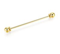 HONEY BEAR Clip Barra Pin Accesorio de Camisa Clip Corbata Alfiler Cuello Broche de Traje (barra con pesas Oro)
