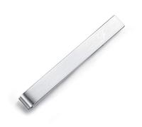 Honey Bear Clip Pasador de Corbata -Carta Inicial Alfabeto Talla Normal para Hombre Necktie, Acero Inoxidable,Boda Negocio Regalo,5.4cm,Plata (F)