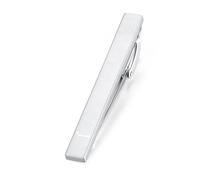 HONEY BEAR Clip Pasador de Corbata -Carta Inicial Alfabeto Talla Normal para Hombre Necktie Boda Negocio Regalo,5.4cm,Cepillado Plata (J-5.4cm)