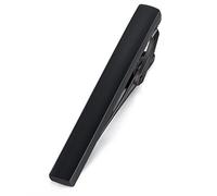 HONEY BEAR Clip Pasador de Corbata - para Hombre Chicos Camisa Necktie Acero Inoxidable Boda Negocio Regalo,Flaco,4.0cm (Negro)