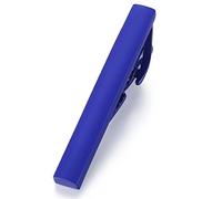 HONEY BEAR Clip Pasador de Corbata - para Hombre Chicos Camisa Necktie Acero Inoxidable Boda Negocio Regalo,Flaco,4.0cm (Azul)