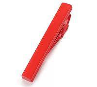 HONEY BEAR Clip Pasador de Corbata - para Hombre Chicos Camisa Necktie Acero Inoxidable Boda Negocio Regalo,Flaco,4.0cm (Rojo)