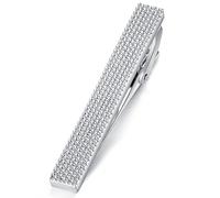 Honey Bear Clip Pasador de corbata -Talla normal Para Hombre Necktie, Acero inoxidable,Boda Negocio Regalo,5.4cm (plata)