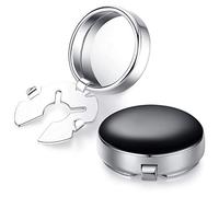 Honey Bear Cubre cubiertas de botones concha de mar blanco redonda Pearl/Onyx Negro Gemelos,para la camisa ordinaria de los hombres (Nero con argento)