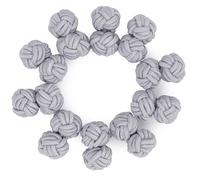 HONEY BEAR Gemelos de Nudo de Seda Tejidos 5 Pares para Hombre/Mujer Camisa/Vestido Decoración con Caja (Gris claro con caja)