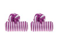 HONEY BEAR Gemelos de Seda del Nudo de la Tela para Hombre, Cilindro para el Regalo de Boda del Negocio (Rosa roja)