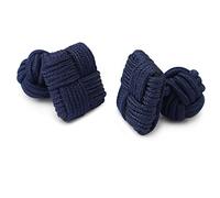 Honey Bear Gemelos de seda del nudo de la tela para hombre, cuadrado para el regalo de boda del negocio (azul marino)