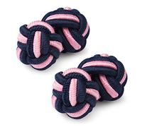 Honey Bear Gemelos de seda del nudo de la tela para hombre/mujer, redondos para el regalo de boda del negocio (azul claro) (color mixto 2)